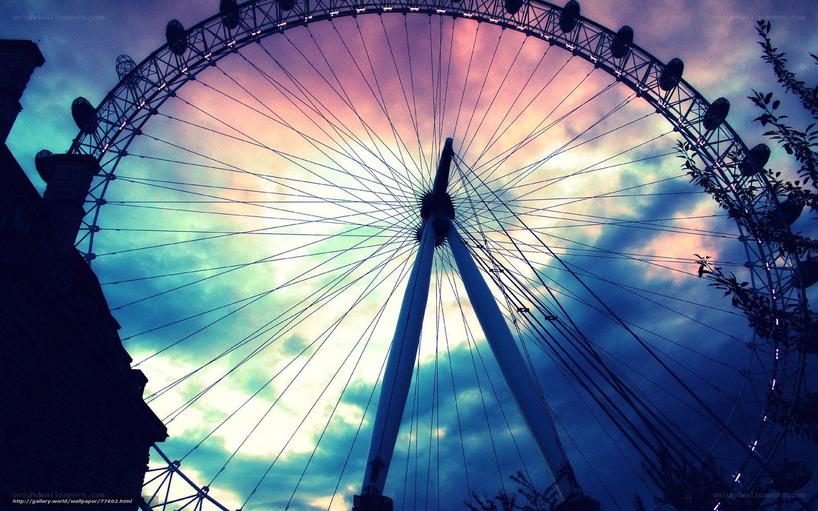 London Eye at sunset