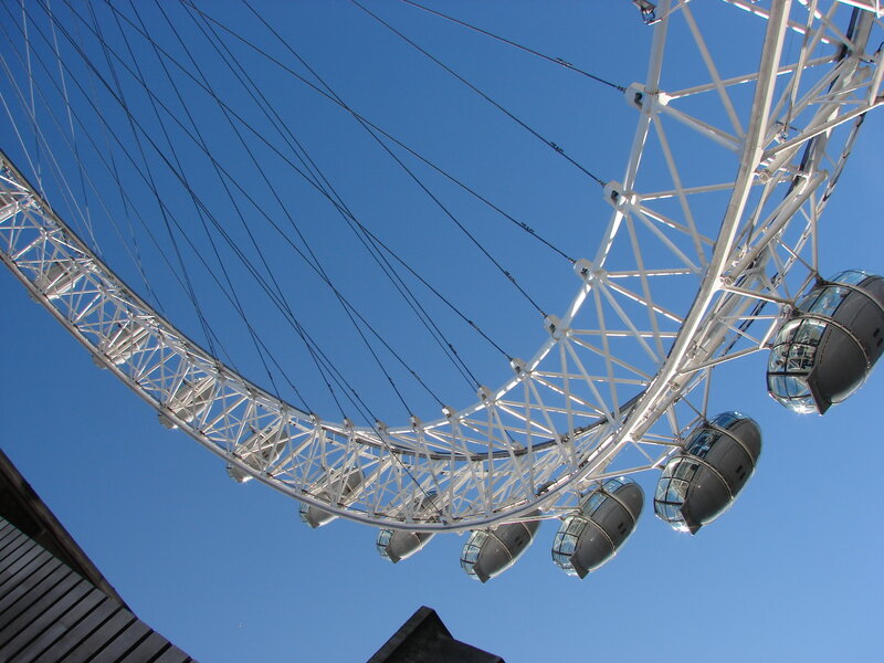 London Eye Ferris Wheel — Blue, Clear