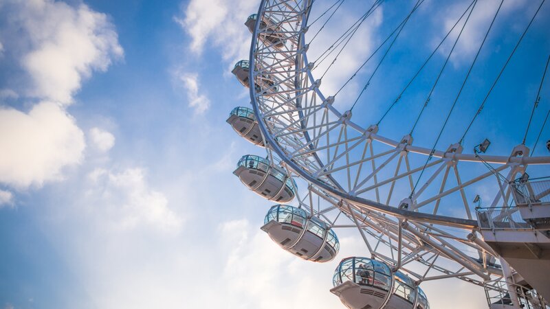London Eye Ferris Wheel — Blue, Serene, Afternoon