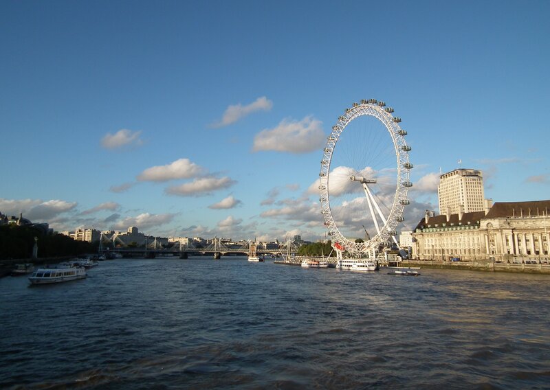 London Eye Ferris Wheel — Blue, Serene