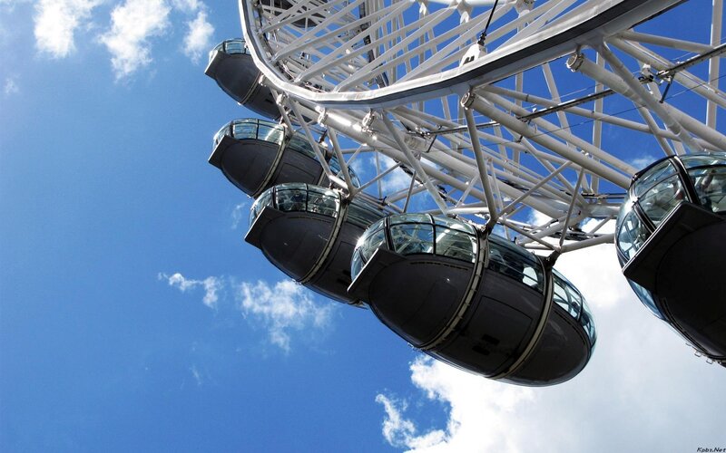 London Eye from below