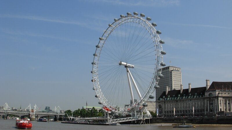 London Eye on a sunny day