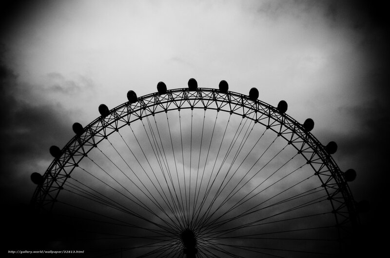 London Eye silhouette