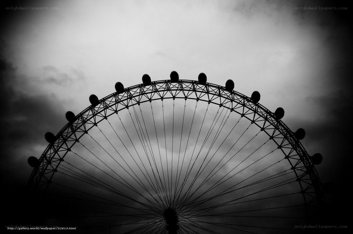 London Eye silhouette