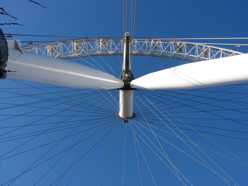 London Eye Structure — Blue, Clear, Open