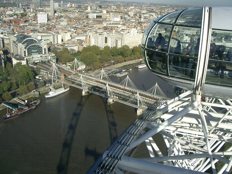 London Eye view of Thames