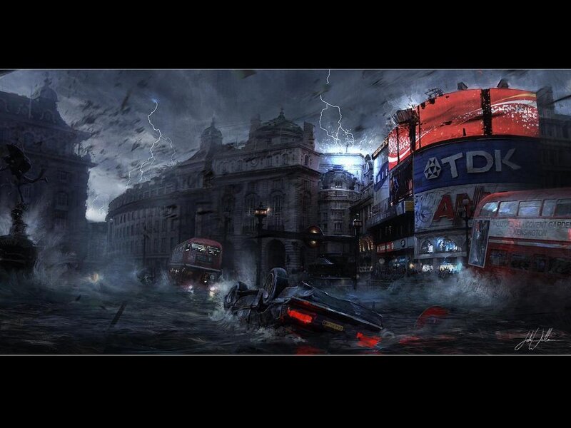 London in a storm