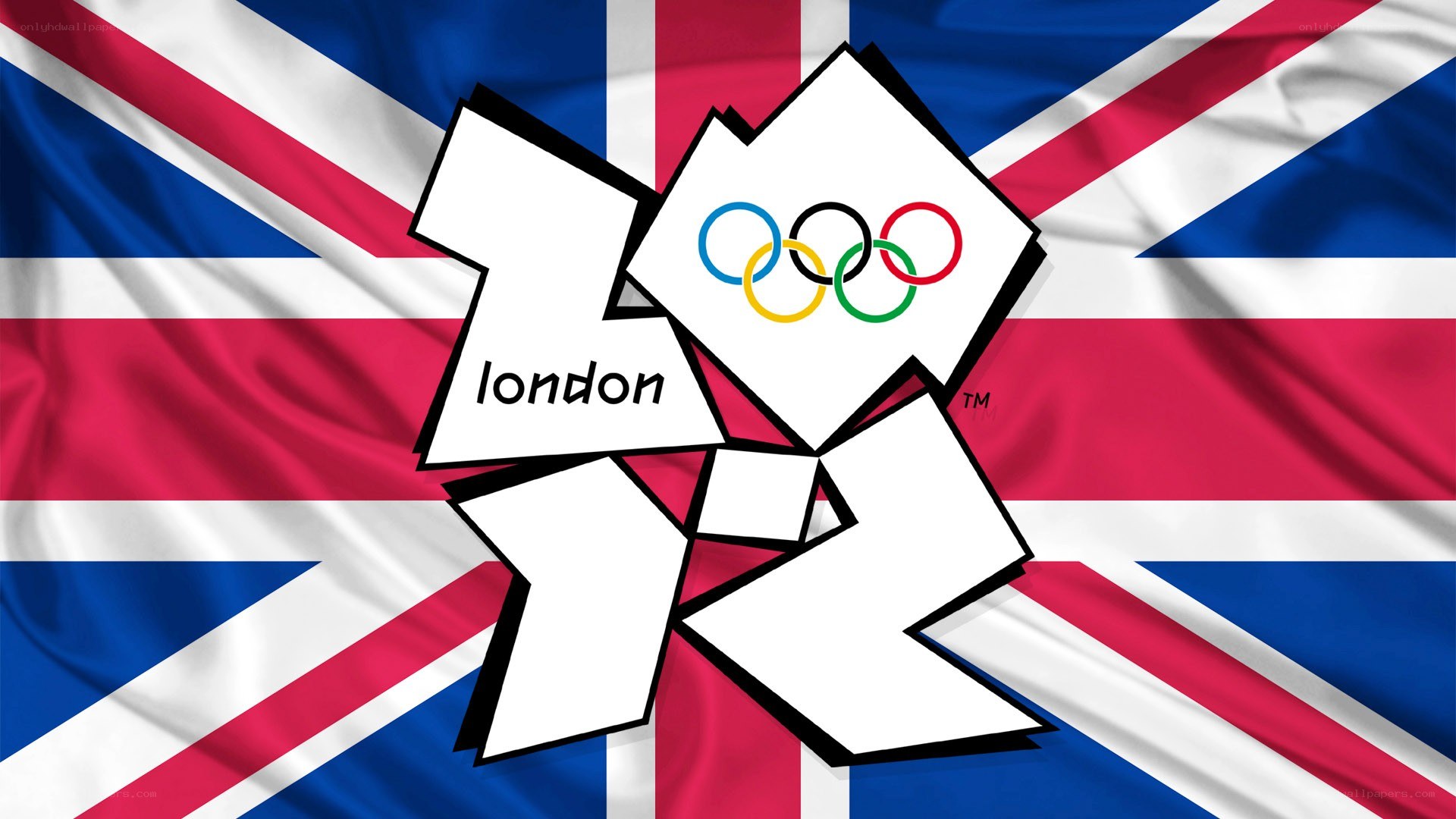 London Olympics logo on flag