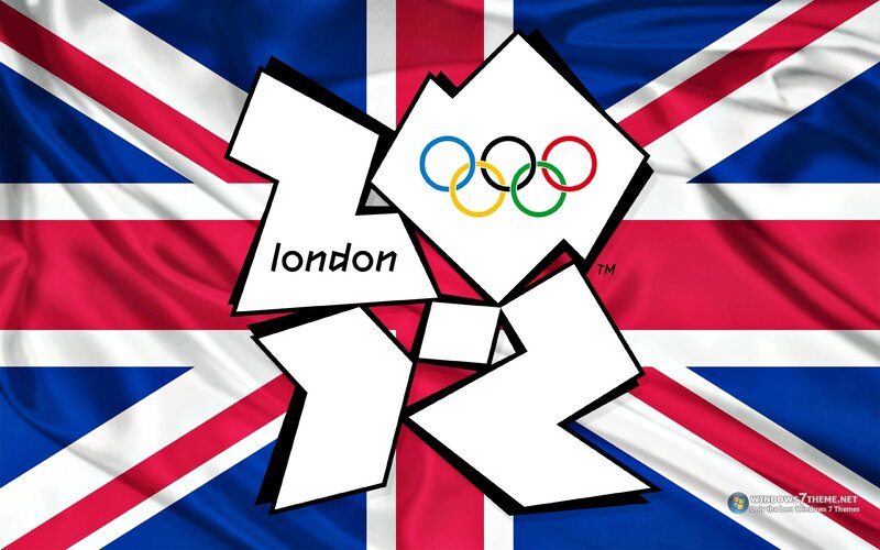 London Olympics logo on Union Jack