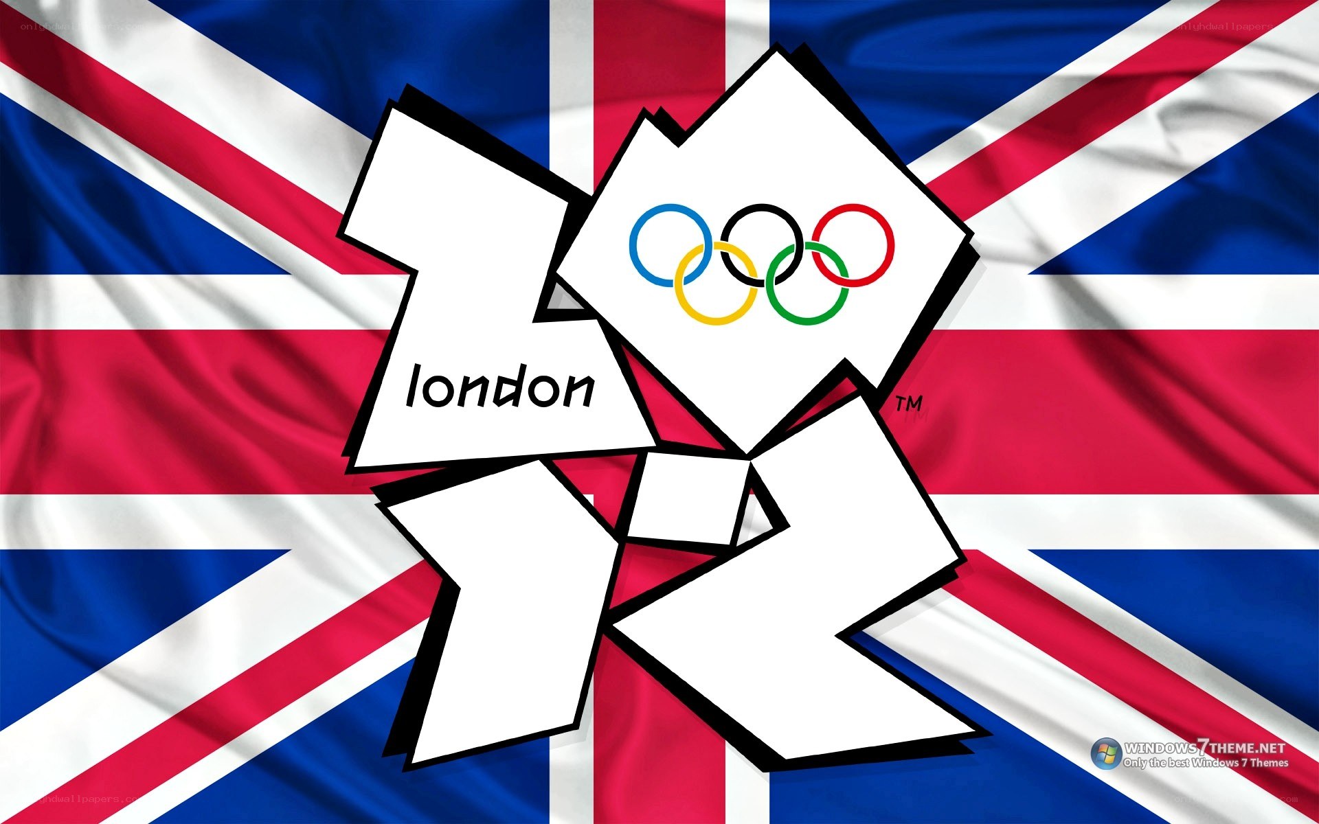 London Olympics logo on Union Jack