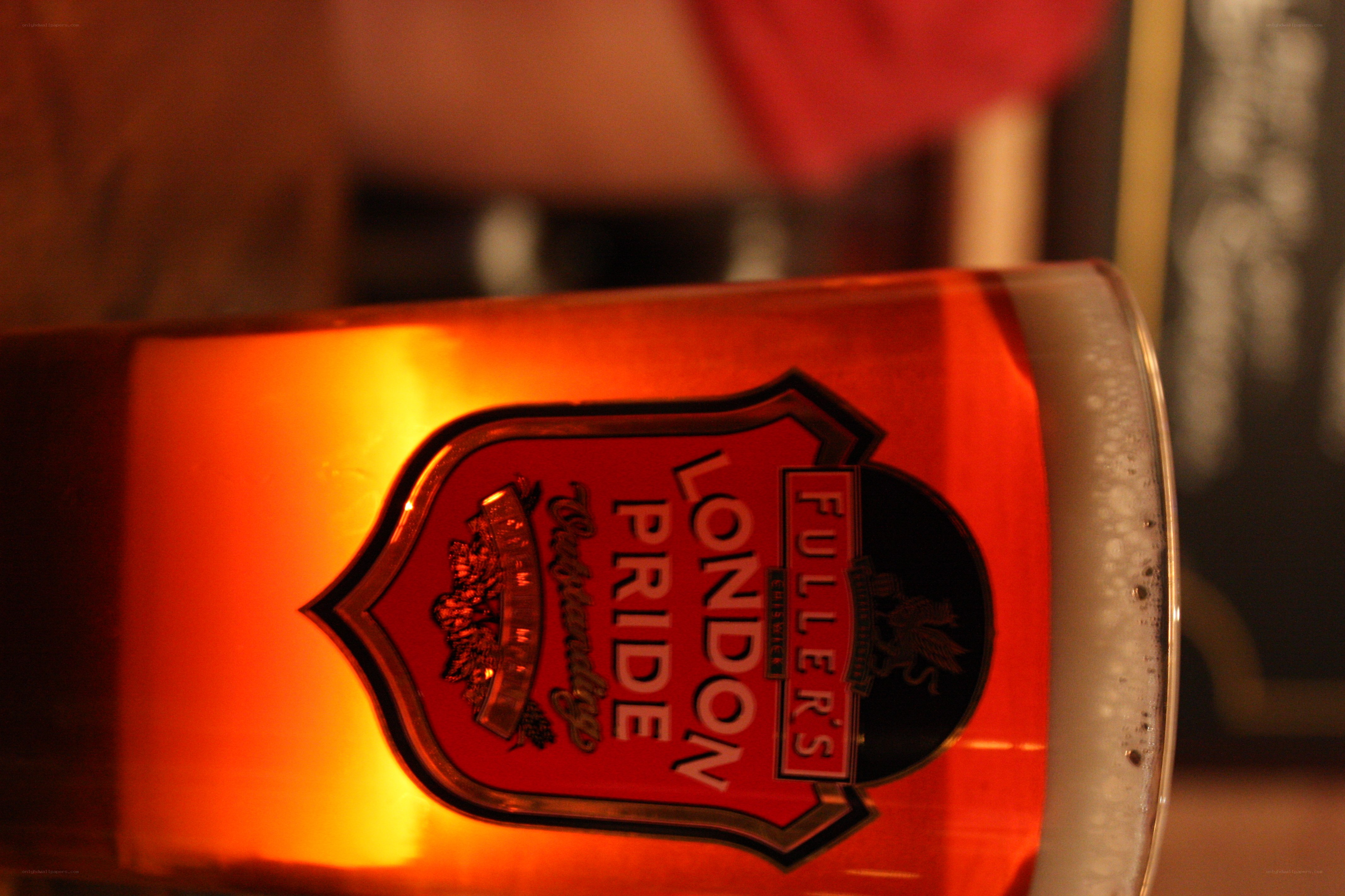 London Pride beer glass