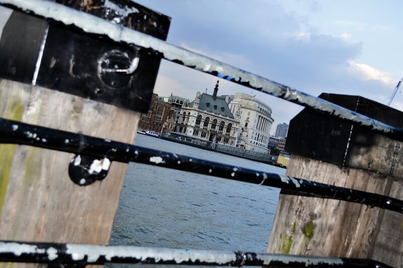 London river view through railing