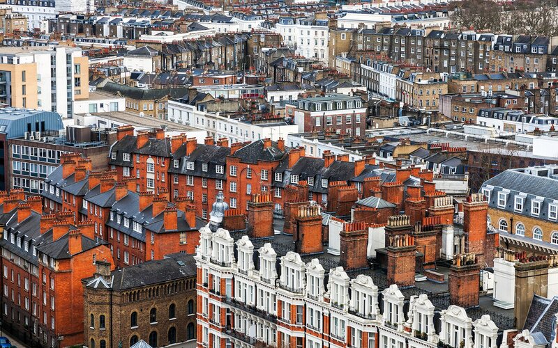London rooftops and chimneys