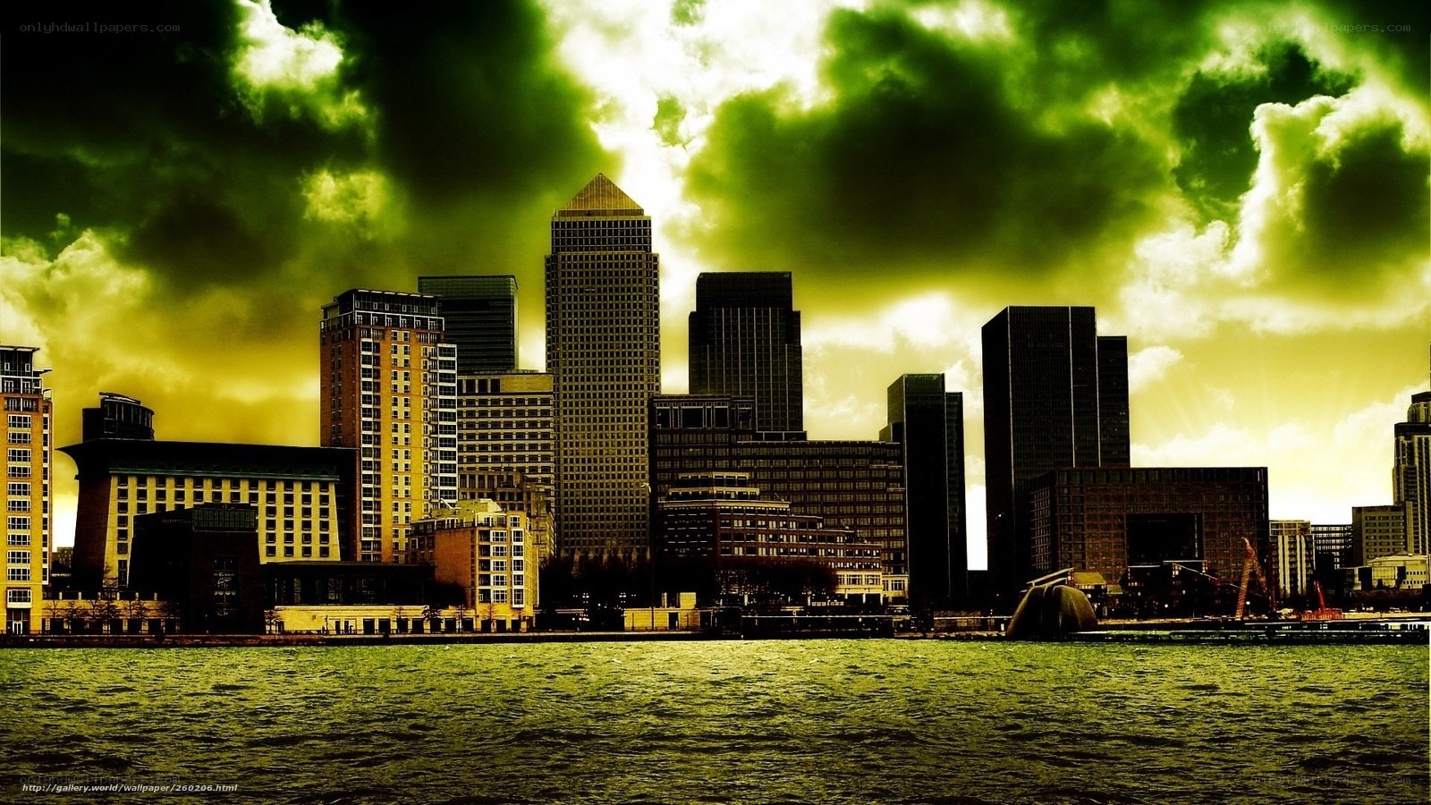 London skyline at dusk