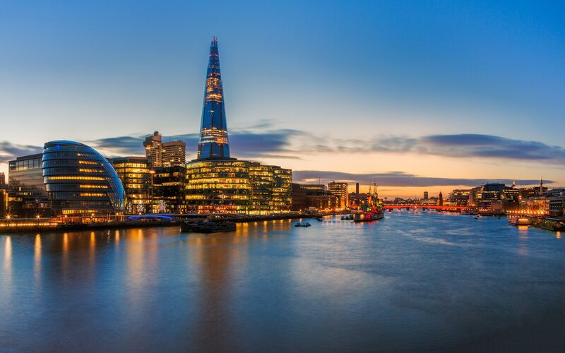 London Skyline at Dusk — Blue, Serene