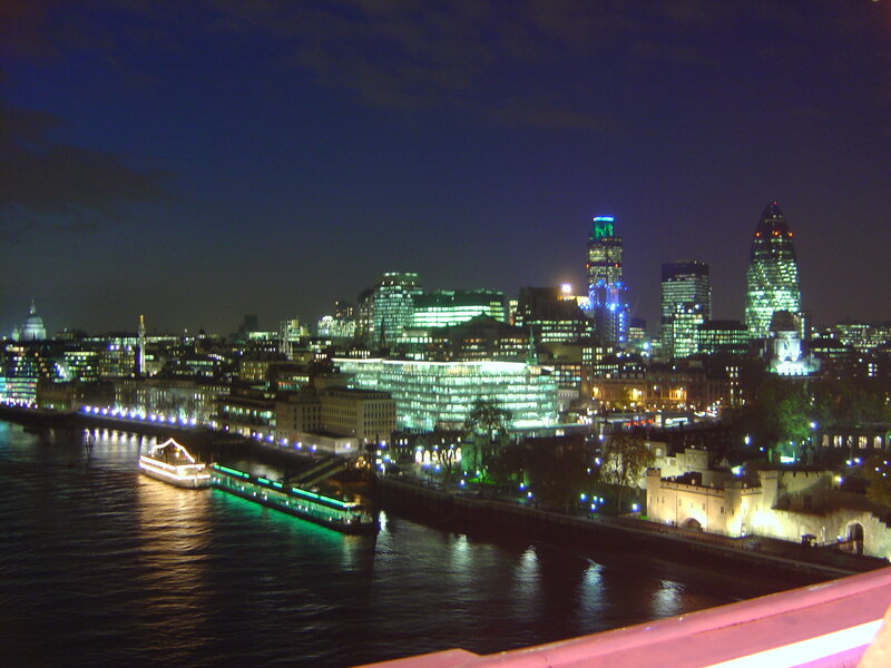 London Skyline at Night — Blue, Dark
