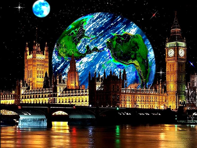 London Skyline at Night — Blue, Dramatic