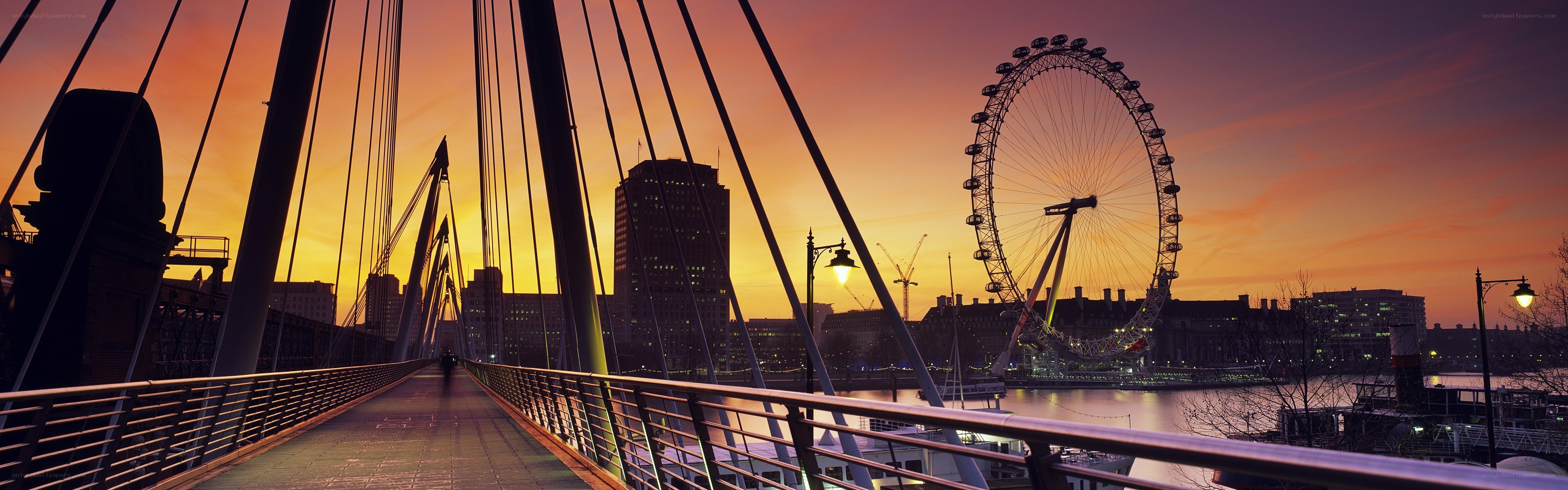 London skyline at sunset