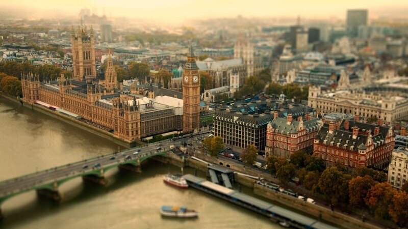 London Skyline at Sunset — Brown, Serene, Photograph, Big Ben