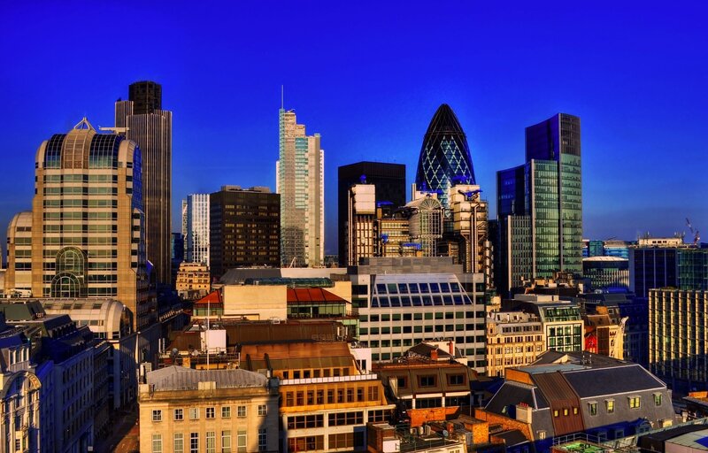 London Skyline — Blue, Dramatic, Sunset