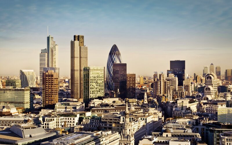 London Skyline — Blue