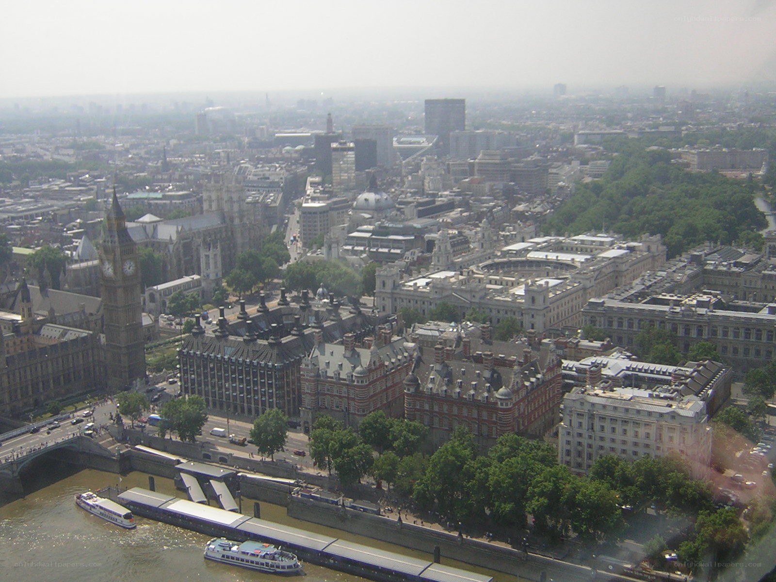 London skyline from above
