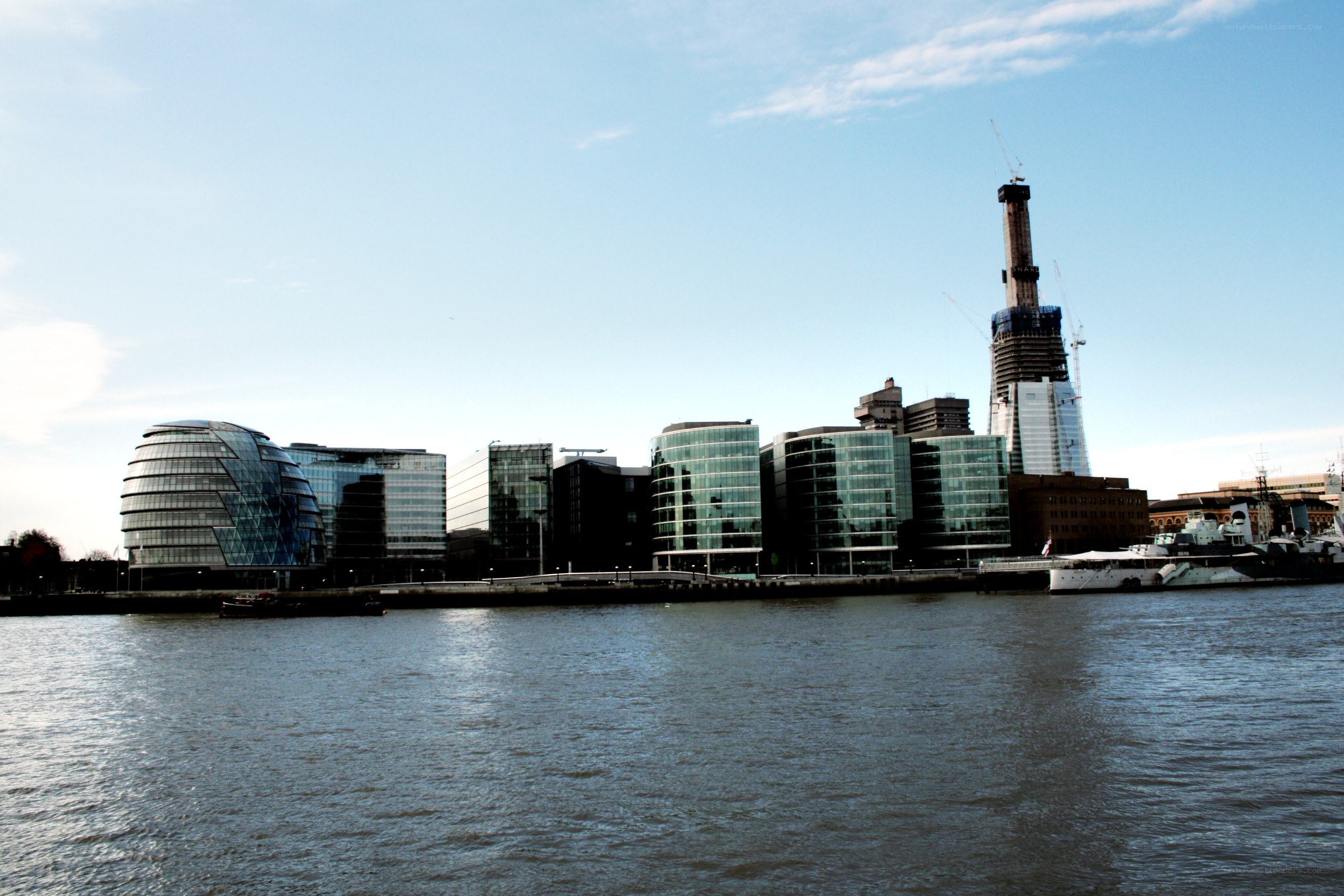 London skyline from the river