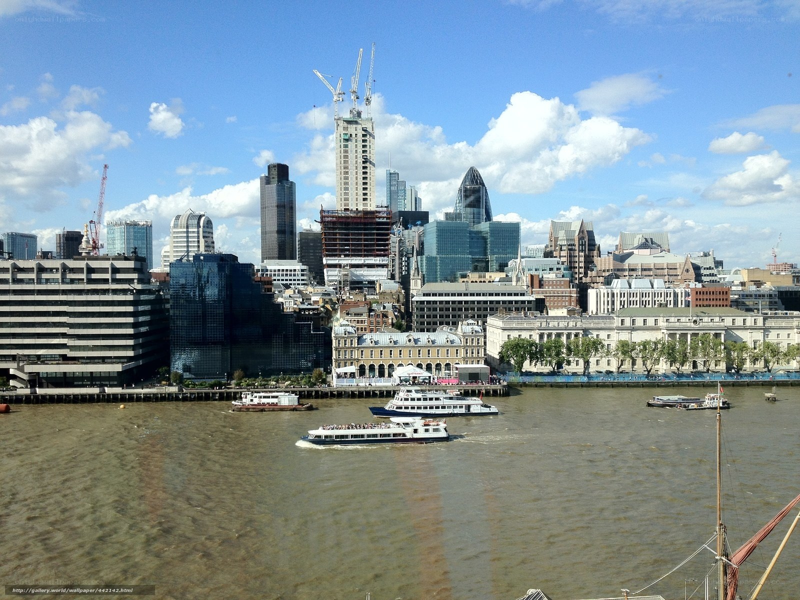 London skyline from the river