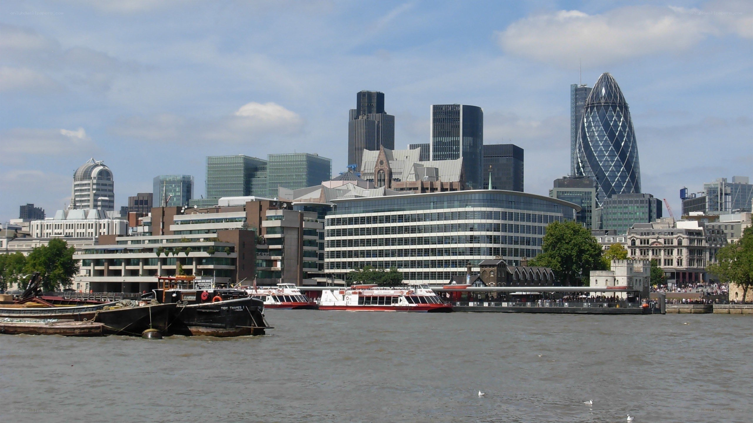 London skyline from the Thames