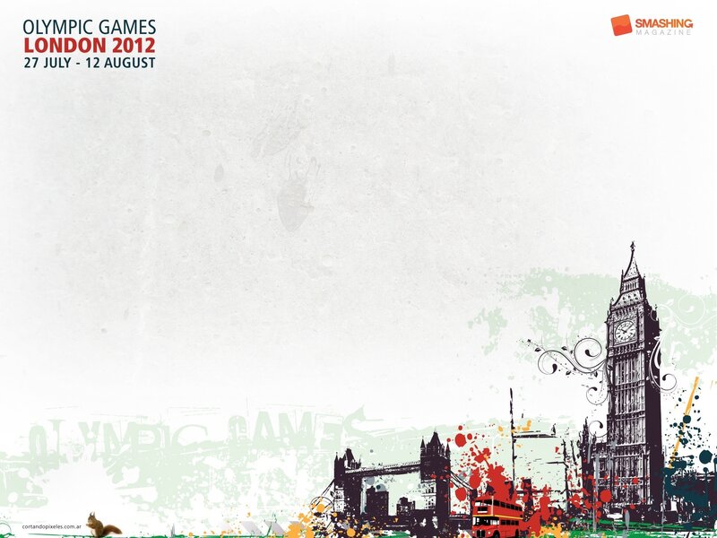 London Skyline Illustration — White, Festive