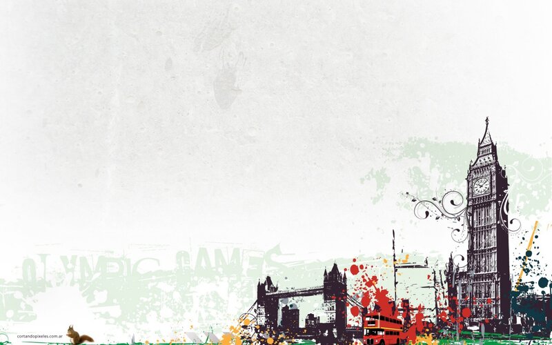 London Skyline Illustration — White