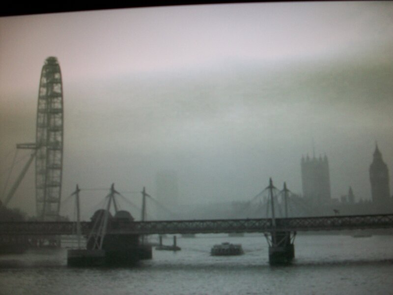 London Skyline in Fog — Gray