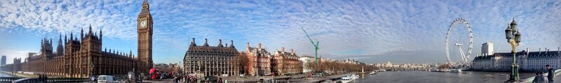 London Skyline Panorama — Blue