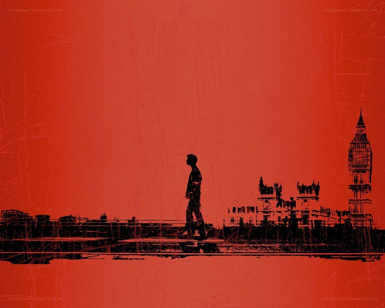 London skyline silhouette