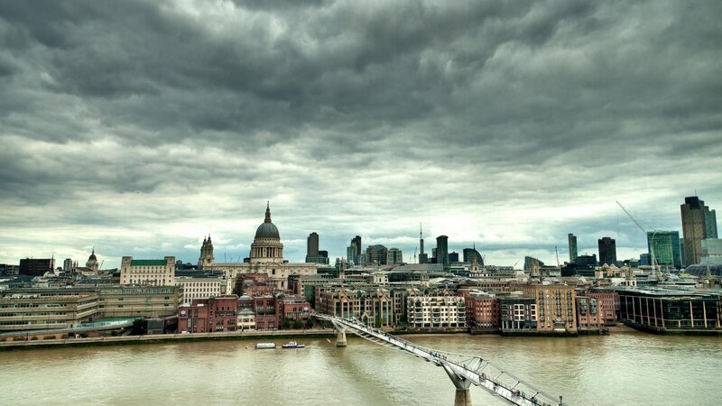 London Skyline View — Gray, Dramatic