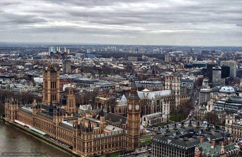 London Skyline View — Gray, Overcast