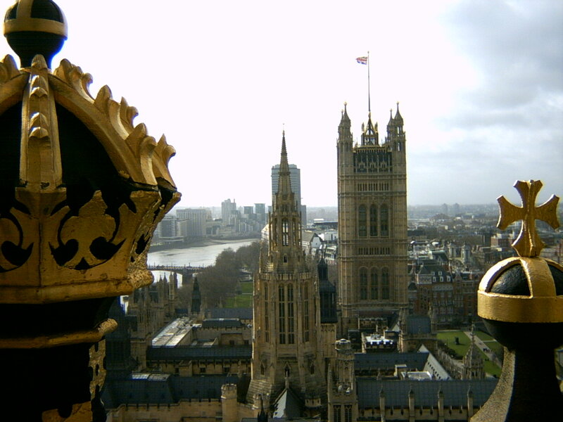 London Skyline View — Gray
