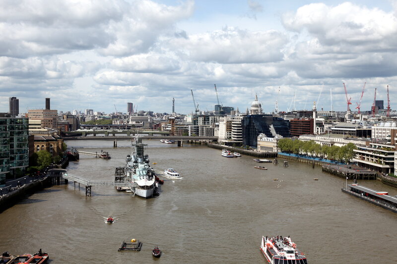 London skyline with HMS Belfast