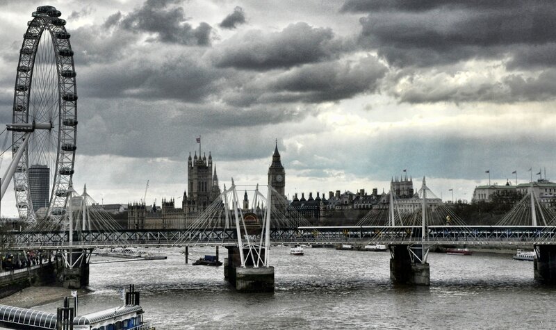 London skyline with London Eye