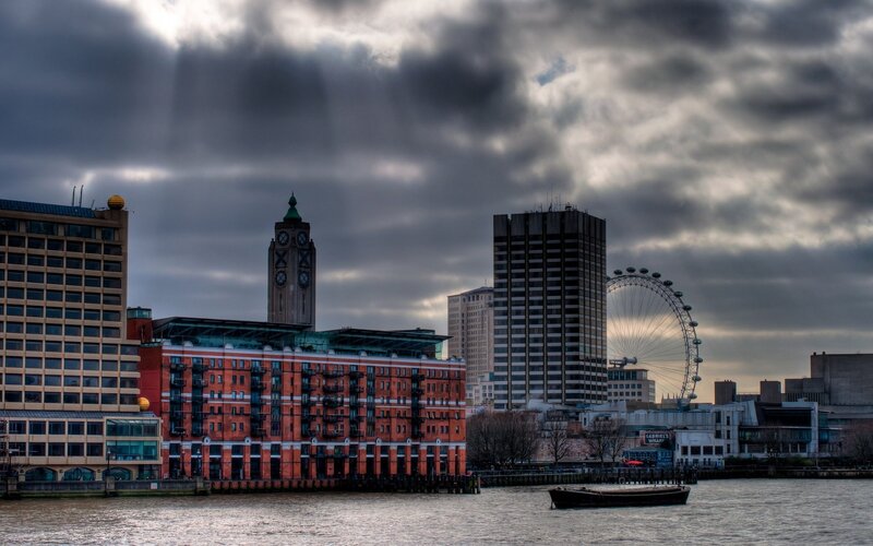 London skyline with London Eye