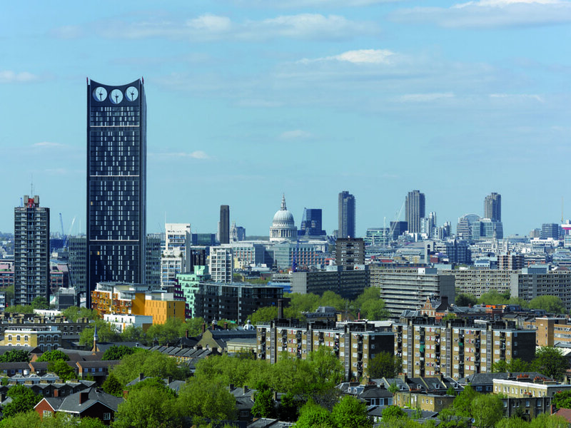 London skyline with modern buildings