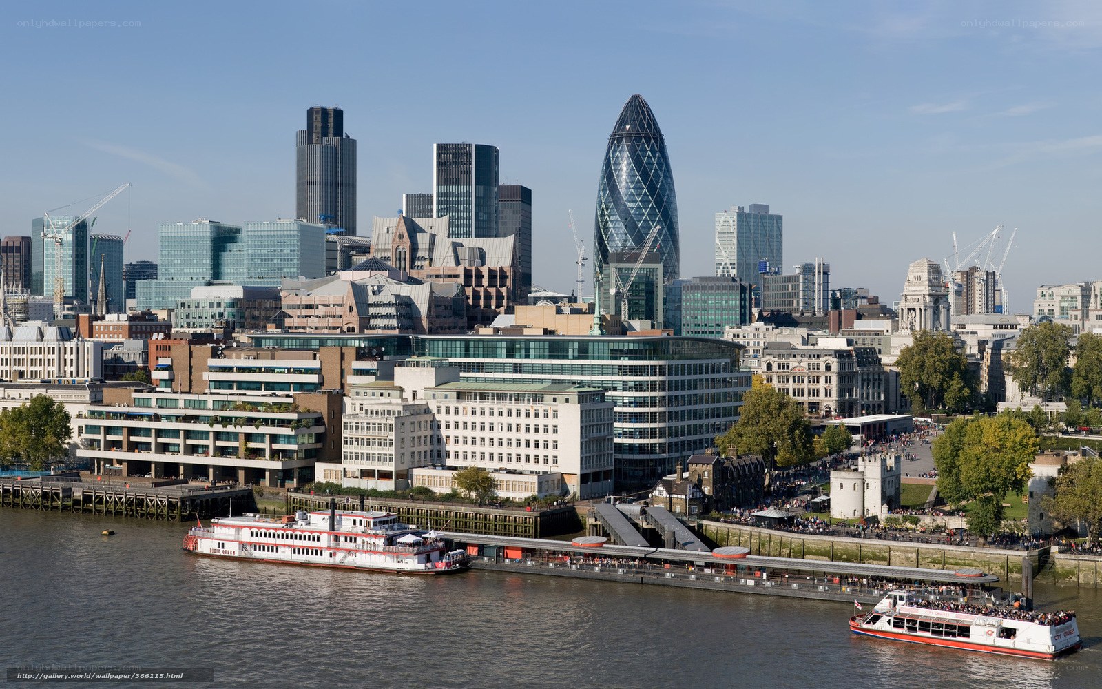 London skyline with River Thames