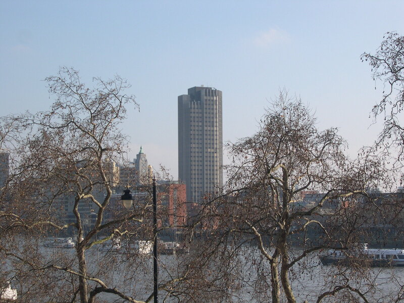 London skyline with river view