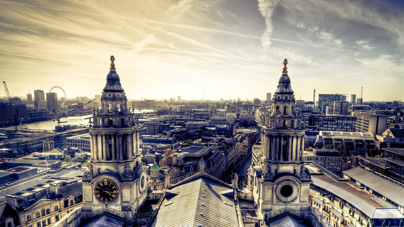 London skyline with St Paul's Cathedral
