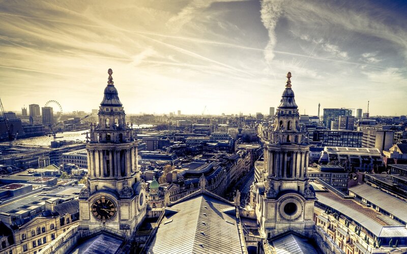 London skyline with St Paul's Cathedral