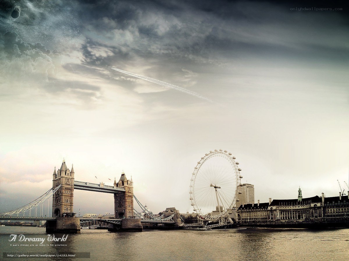 London skyline with Tower Bridge