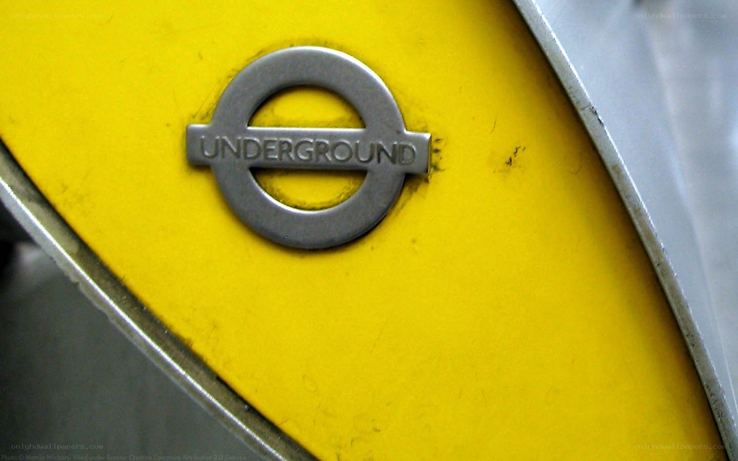London Underground logo on yellow surface