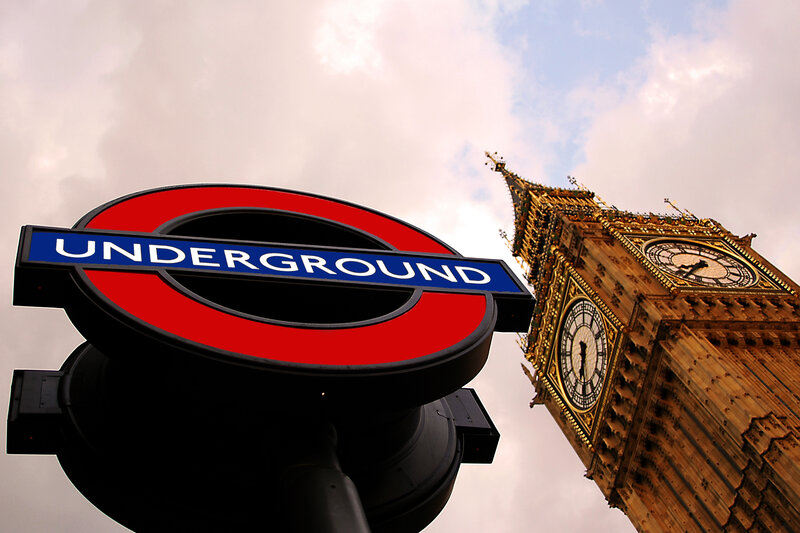 London Underground sign and Big Ben