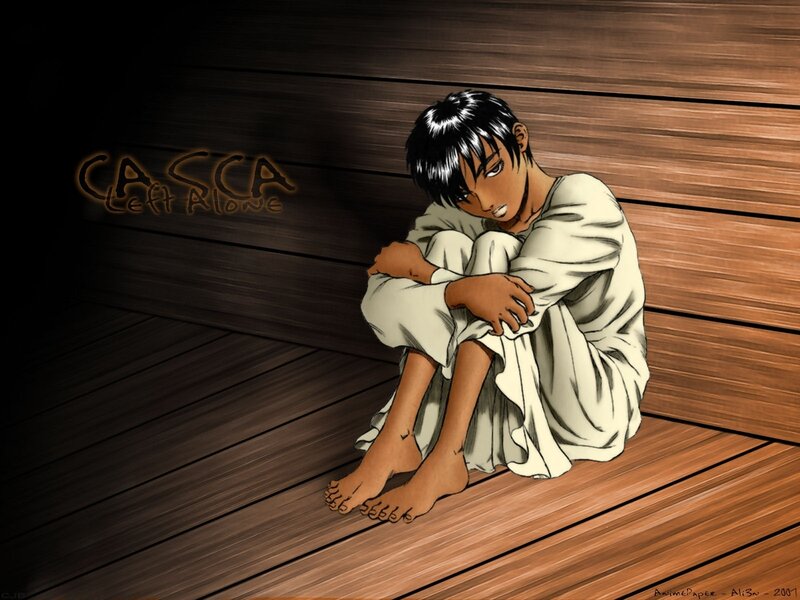 lonely boy in white robe