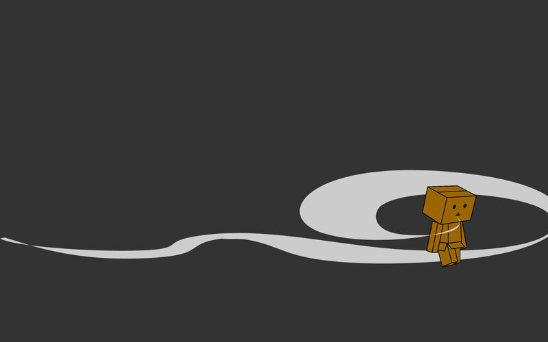 lonely cardboard figure
